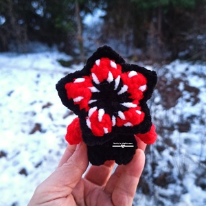 Horgolt virág szörny mini - Meska.hu