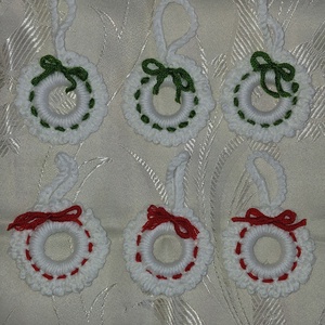 Karácsonyfa dísz, Karácsony, Karácsonyi lakásdekoráció, Karácsonyfadíszek, Horgolás, MESKA