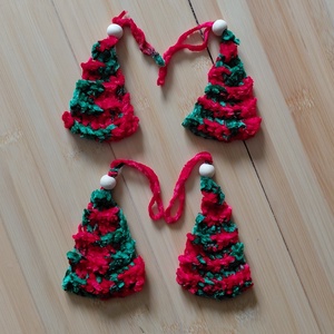 Horgolt fenyődísz, Karácsony, Karácsonyi lakásdekoráció, Karácsonyfadíszek, Horgolás, MESKA