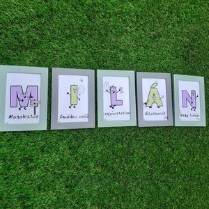 Betűmanó egyedi tulajdonságképek (szobadekor) 10x15 cm - otthon & életmód - dekoráció - fali és függő dekoráció - betű & név - Meska.hu