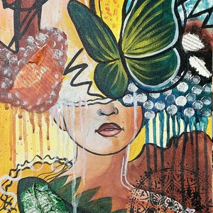 Portré/ akril , Művészet, Festmény, Akril, Festészet, MESKA