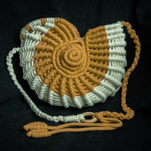 Makramé táska - táska & tok - kézitáska & válltáska - válltáska - Meska.hu