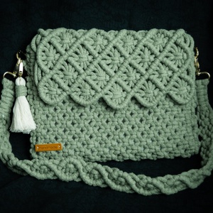 Makramé válltáska, Táska & Tok, Kézitáska & válltáska, Válltáska, Csomózás, Varrás, MESKA