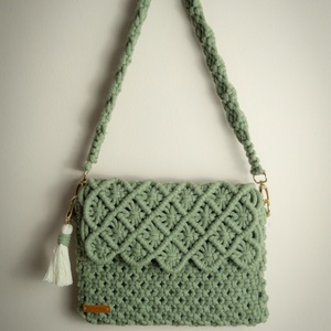 Makramé válltáska - táska & tok - kézitáska & válltáska - válltáska - Meska.hu