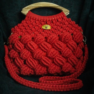 Makramé kézi/válltáska, Táska & Tok, Kézitáska & válltáska, Válltáska, Csomózás, Varrás, MESKA