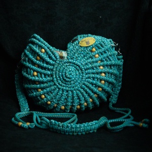  Makramé csigatáska - táska & tok - kézitáska & válltáska - vállon átvethető táska - Meska.hu