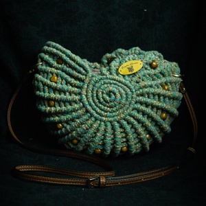  Makramé csigatáska - táska & tok - kézitáska & válltáska - vállon átvethető táska - Meska.hu