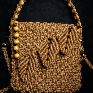 Makramé válltáska - táska & tok - kézitáska & válltáska - válltáska - Meska.hu