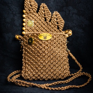 Makramé válltáska - táska & tok - kézitáska & válltáska - válltáska - Meska.hu