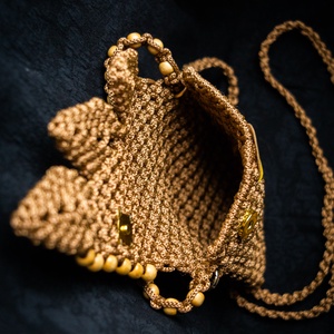 Makramé válltáska - táska & tok - kézitáska & válltáska - válltáska - Meska.hu