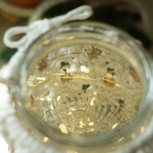 Makramé lámpás-mécsestartó - otthon & életmód - ház & kert - kerti lámpa - Meska.hu