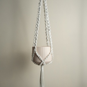  Makramé virágtartó , Otthon & Életmód, Virágdekoráció, Virágtartó, Függő virágtartó, Csomózás, MESKA