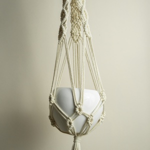  Makramé virágtartó , Otthon & Életmód, Virágdekoráció, Virágtartó, Függő virágtartó, Csomózás, MESKA