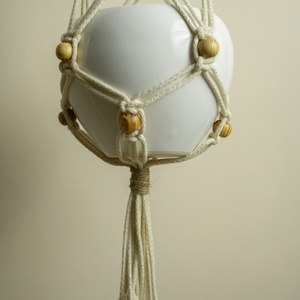  Makramé virágtartó  - otthon & életmód - virágdekoráció - virágtartó - függő virágtartó - Meska.hu