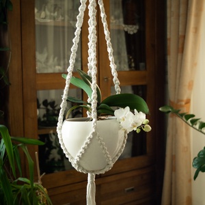  Makramé virágtartó  - otthon & életmód - virágdekoráció - virágtartó - függő virágtartó - Meska.hu