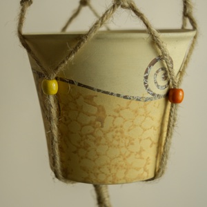  KÜLTÉRI makramé virágtartó  - otthon & életmód - virágdekoráció - virágtartó - függő virágtartó - Meska.hu