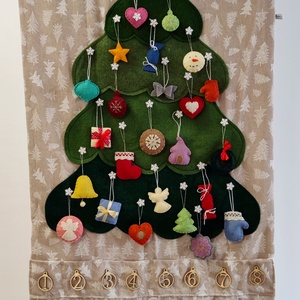 Gyapjúfilc adventi naptár  - Meska.hu