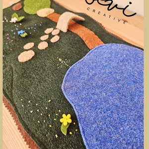 Gyapjúfilc játszószőnyeg  - baba - mama - baba játékok - waldorf játékok - Meska.hu