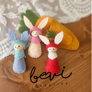 Gyapjúfilc húsvéti nyuszi pajti  - Meska.hu