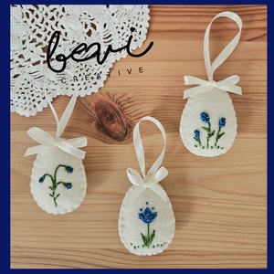 Gyapjúfilc húsvéti tojás szett  - Meska.hu