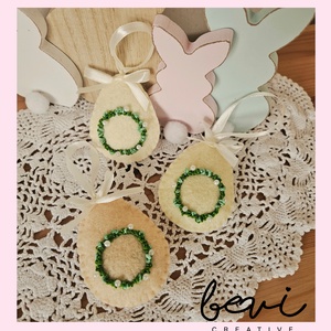 Gyapjúfilc húsvéti tojás szett  - otthon & életmód - dekoráció - húsvéti asztaldíszek - Meska.hu