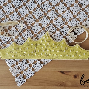 Gyöngyös sárga korona, Játék & Sport, Szerepjáték, Varrás, Gyapjúfilcből, szeretettel, a gyerekek legnagyobb örömére. , MESKA