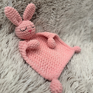 Horgolt nyuszi szundikendő, Baba - mama, Baba játékok, Szundikendő, alvóka, Horgolás, Varrás, MESKA