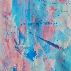 Blue and pink - művészet - festmény - festmény vegyes technika - Meska.hu