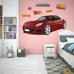 Sportcar red, Otthon & Életmód, Babaszoba, gyerekszoba, Gyerekszoba falmatrica, Fotó, grafika, rajz, illusztráció, MESKA