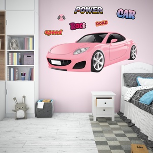 Sportcar pink, Otthon & Életmód, Babaszoba, gyerekszoba, Gyerekszoba falmatrica, Fotó, grafika, rajz, illusztráció, MESKA