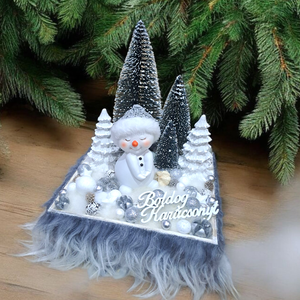 Bájos hóember,mesés havas táj - Meska.hu