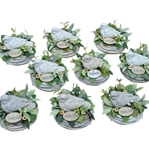 Kegyeleti madárkás sírdísz - Meska.hu