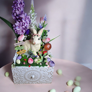 Nagy nyuszis Húsvéti fiók, Otthon & Életmód, Dekoráció, Húsvéti asztaldíszek, Virágkötés, MESKA