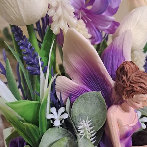 Tündérkert,nagy szárnyú tündérrel - otthon & életmód - dekoráció - asztal és polc dekoráció - asztaldísz - Meska.hu