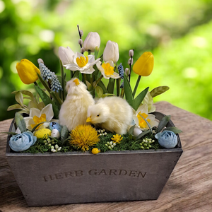 Tavasz,élethű csibékkel, Otthon & Életmód, Dekoráció, Húsvéti asztaldíszek, , MESKA