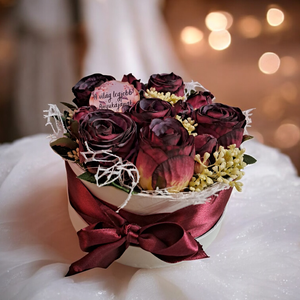 Rózsabox élethű rózsákkal, Otthon & Életmód, Dekoráció, Asztal és polc dekoráció, Asztaldísz, , MESKA