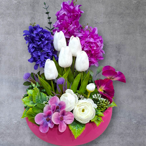 Tavaszi virágözön, Ünnepi díszek, dekorációk, Húsvéti díszek és dekorációk, Húsvéti asztaldíszek, Virágkötés, MESKA