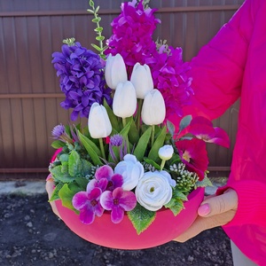 Tavaszi virágözön - ünnepi díszek, dekorációk - húsvéti díszek és dekorációk - húsvéti asztaldíszek - Meska.hu