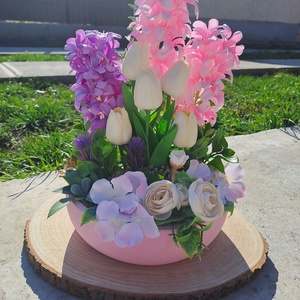 Tavaszi virágözön - ünnepi díszek, dekorációk - húsvéti díszek és dekorációk - húsvéti virágos díszek - Meska.hu