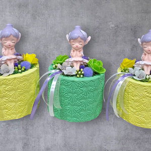 Tündérlányok kaspóban, Otthon & Életmód, Virágdekoráció, Virágdíszek, Asztali virágdísz, Virágkötés, MESKA