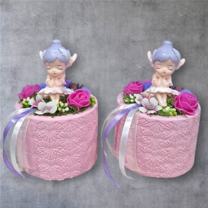 Tündérlányok kaspóban - otthon & életmód - virágdekoráció - virágdíszek - asztali virágdísz - Meska.hu