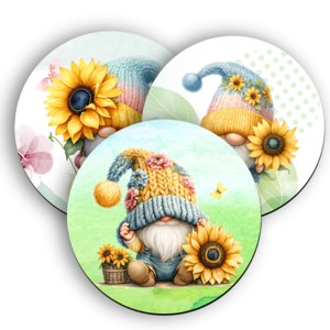 3 db kedves napraforgós manólány alátét szett (#74), , , MESKA