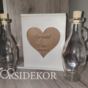 Homokszertartás doboz- natúr - esküvő - emlék & ajándék - nászajándék - ceremónia szett - Meska.hu