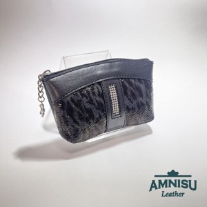 Sötét ezüst - párduc mintás egy cipzáras egyenes swarovski köves kulcstartó E8001, Táska & Tok, Kulcstartó & Táskadísz, Kulcstartó, , MESKA