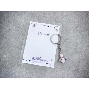 Szeretettel kulcstartó rózsakvarccal - táska & tok - kulcstartó & táskadísz - kulcstartó - Meska.hu