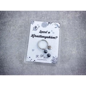 Leszel a Keresztanyukám kulcstartó hematittal, Táska & Tok, Kulcstartó & Táskadísz, Kulcstartó, , MESKA