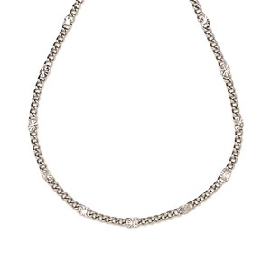 Orvosi acél ezüstszínű díszített lánc 45 cm, Ékszer, Nyaklánc, , MESKA