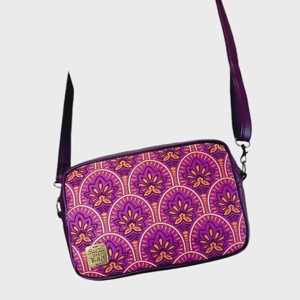 SuziartBag Lila tavirózsás crossbody táska - táska & tok - kézitáska & válltáska - válltáska - Meska.hu