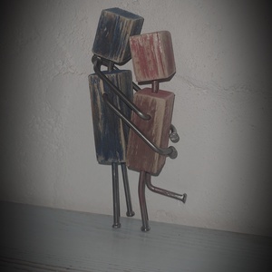 Rusztikus fa dekoráció, Otthon & Életmód, Dekoráció, Asztal és polc dekoráció, Asztaldísz, Famegmunkálás, Fémmegmunkálás, MESKA