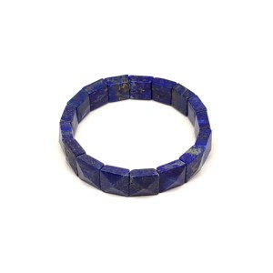 Fazettált lapis lazuli téglalap ásvány karkötő 12�12mm, Ékszer, Karkötő, Ásványkarkötő, , MESKA